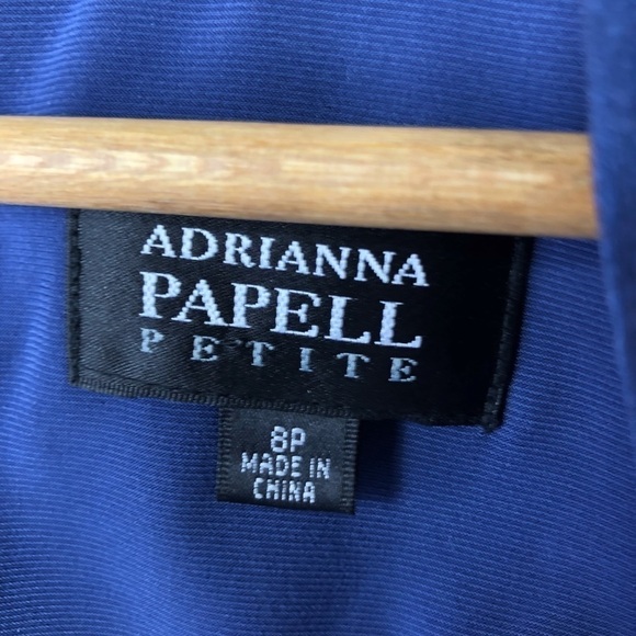 ADRIANNA PAPELL COCKTAIL Ruffle Organza Dress Size 8P 0700 - Picture 6 of 9